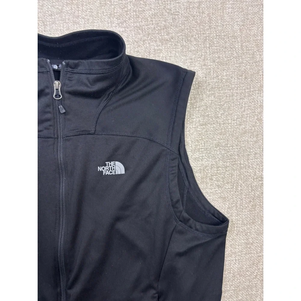 The North Face Mens Full Zip Softshell Vest Black Large Outdoor Activewear 2988
